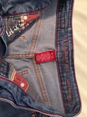 Liverpool Jeans Company Light Blue Jeans with Red Stitching